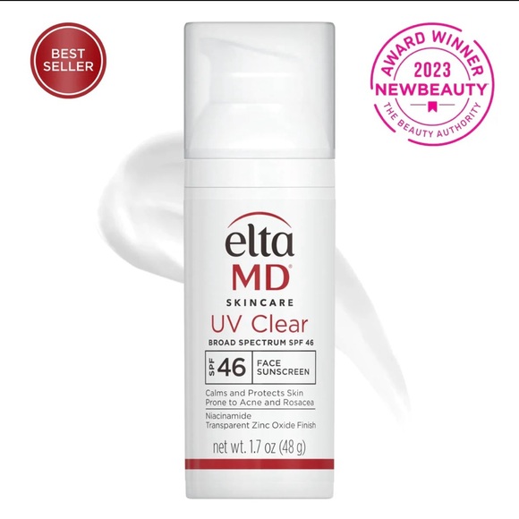 EltaMD UV Clear Face Sunscreen SPF 46 - 1.7 oz / 48g Exp 2027/04 Zinc Oxide NWOB - Picture 1 of 12